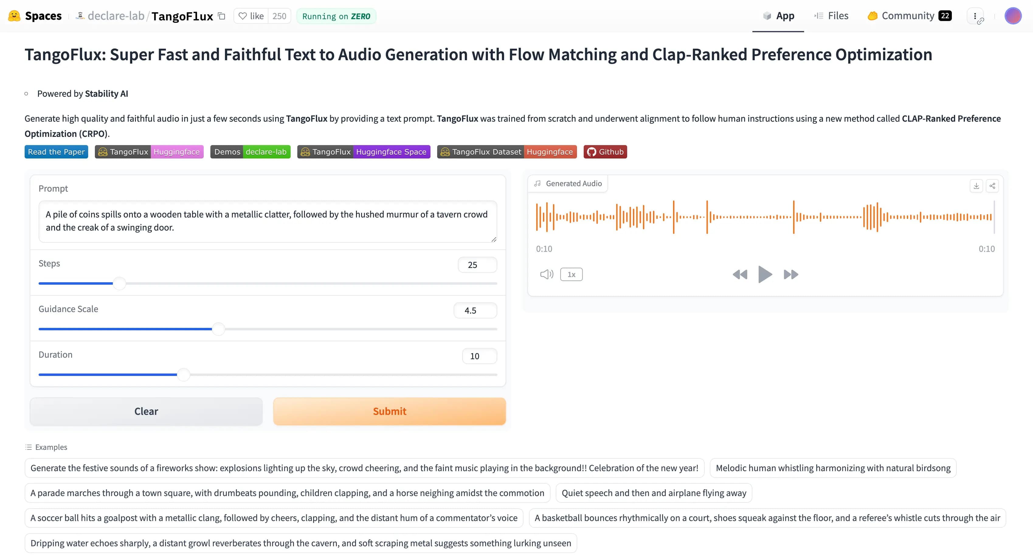 TangoFlux AI: A Powerful Open-Source Text-to-Audio Model