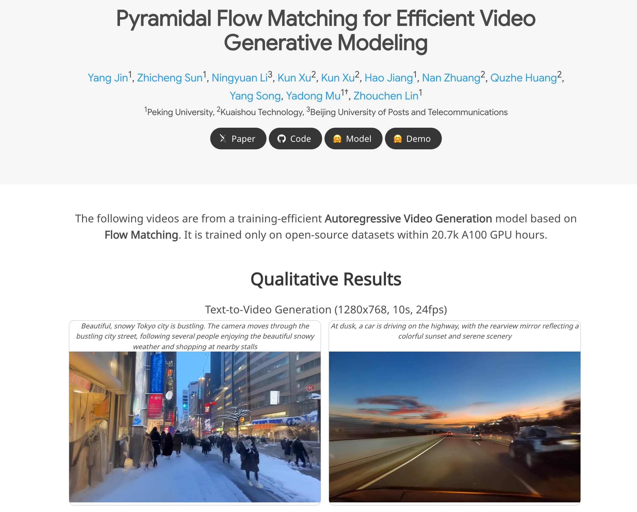 Pyramidal Flow Matching AI: Text to video, Image to Video, Video Generator