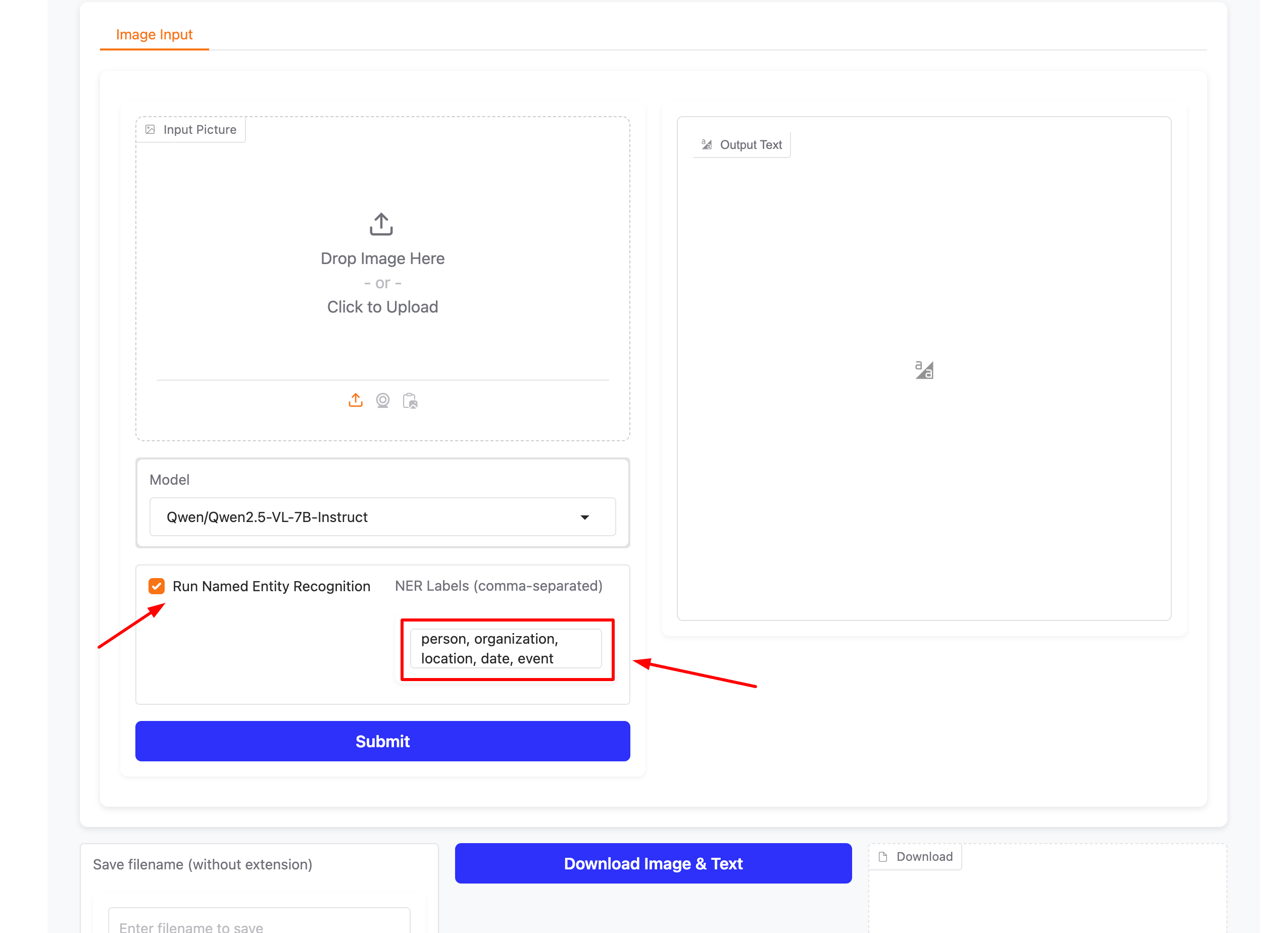 Named Entity Recognition Example