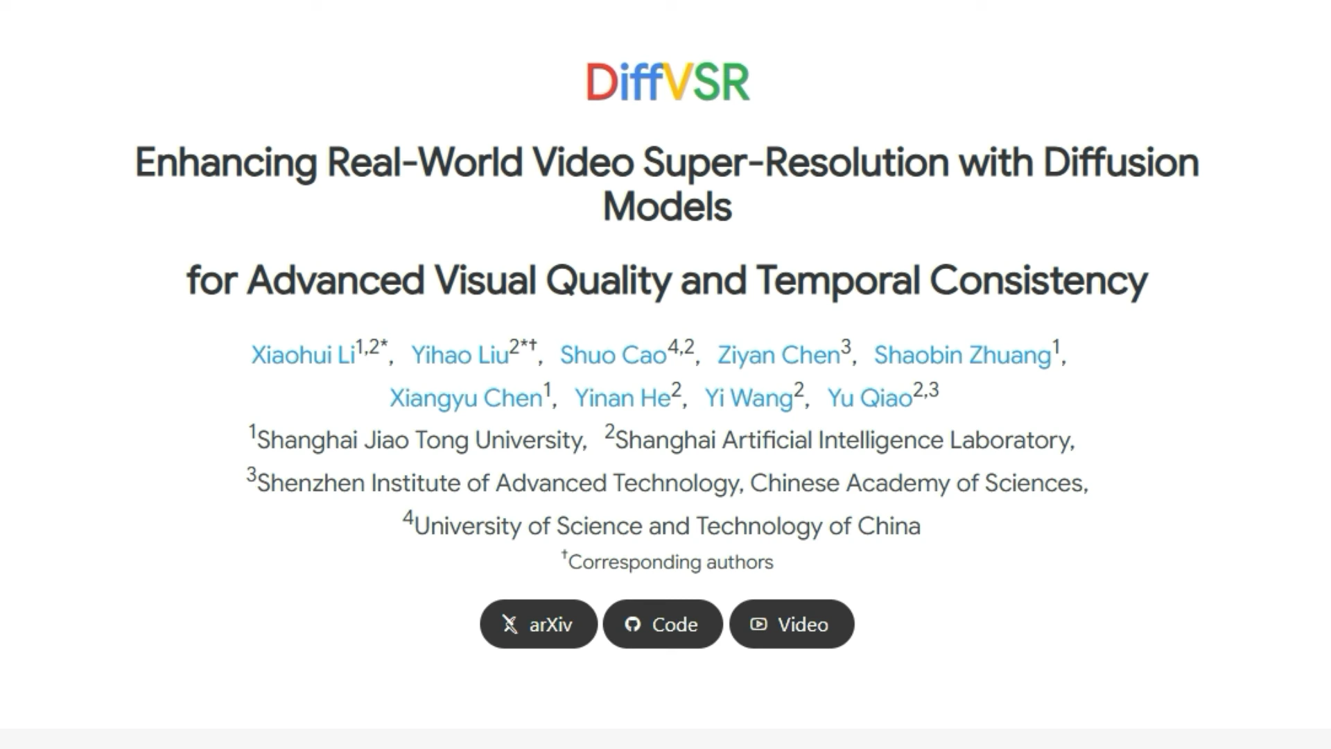 DiffVSR AI Video Super Resolution